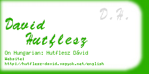 david hutflesz business card