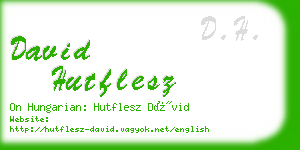 david hutflesz business card